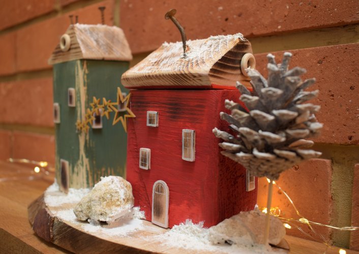 Rękodzieło , Handmade - domek , Domki zima ver3