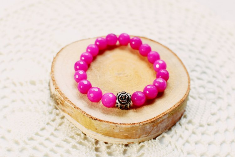 Bransoletka z różowych ametystów