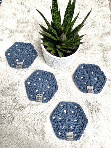 Jeansowe podkładki pod kubki