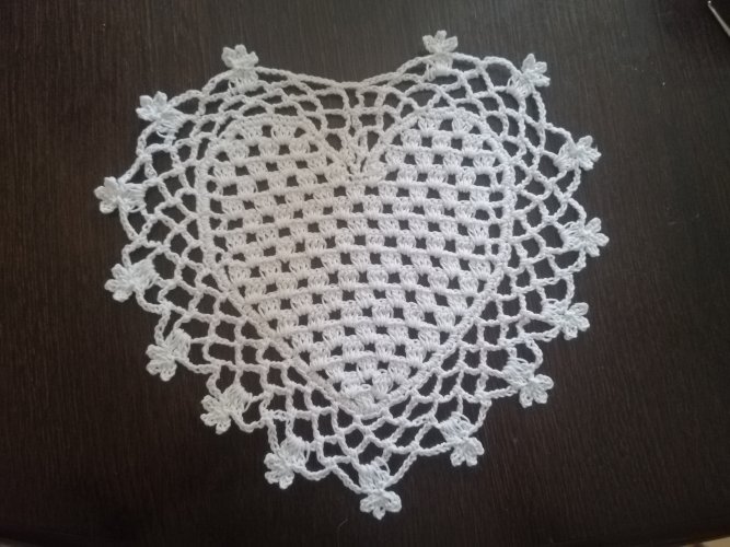 Serwetka serce białe