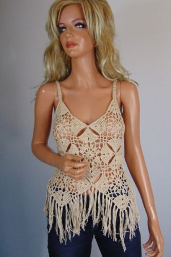 Top bawełnianych w beżu