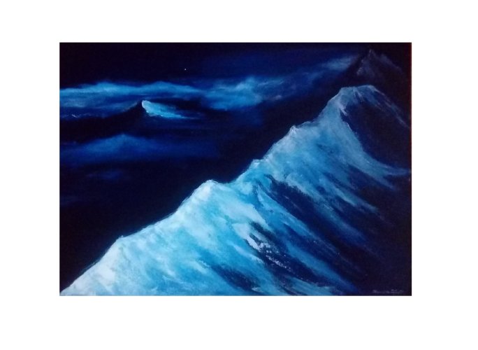 K 2, ręcznie malowany obraz olejny