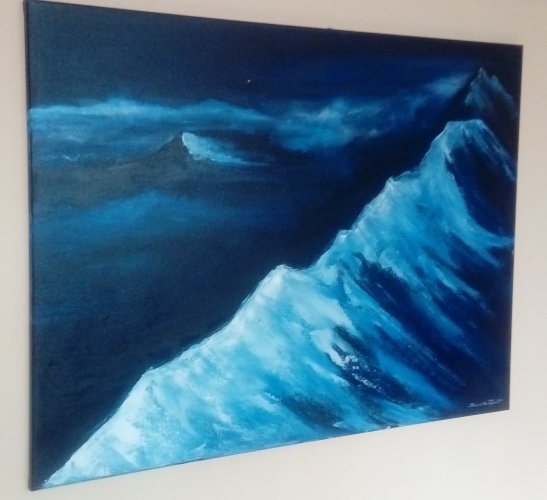 K 2, ręcznie malowany obraz olejny