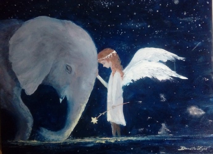 Forever, ręcznie malowany obraz olejny