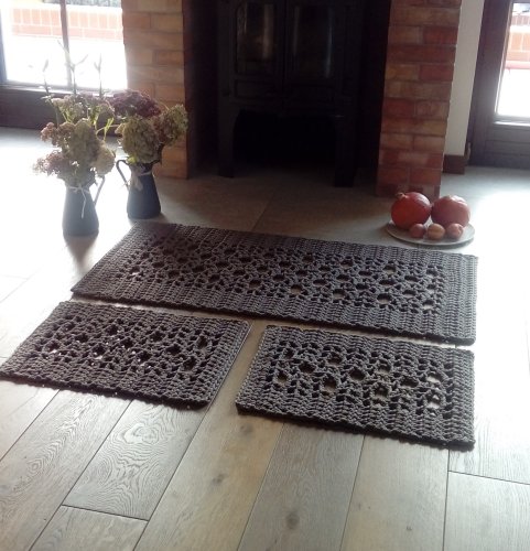 Komplet 3 dywanów Simon Mokka