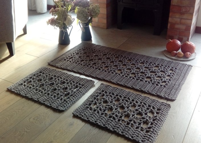 Komplet 3 dywanów Simon Mokka