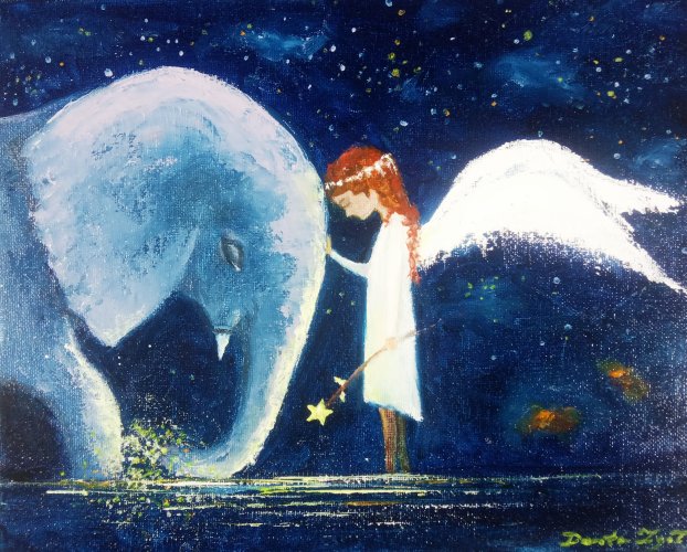 Forever, ręcznie malowany obraz olejny