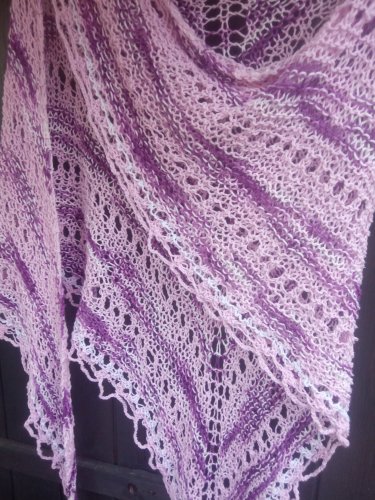 Chusta róże i fiolety, bawełna