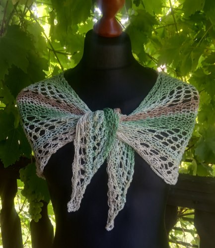 Chusta na drutach cieniowane pastele