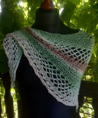 Chusta na drutach cieniowane pastele