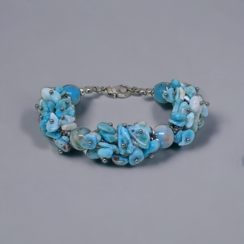 Luksusowa bransoletka z Larimaru pochodzącego z Dominikany