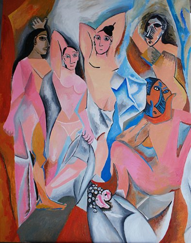 Duży obraz olej na płótnie pablo picasso panny z Awinion kopia malarstwo olejne