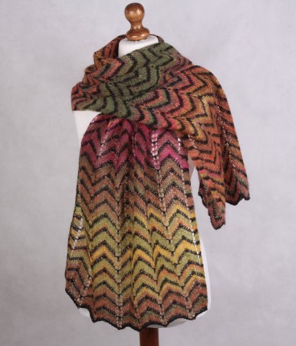 Szal jesienny zygzak