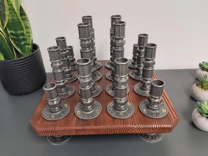 Świecznik loftowy 16-punktowy – efektowna forma i maksymalny klimat