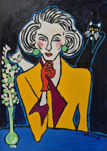 obraz olejny ręcznie malowany dwa oblicza ewy