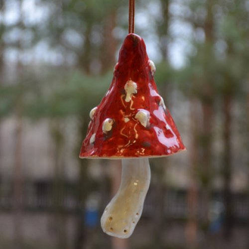 DZWONEK CERAMICZNY MUCHOMOR